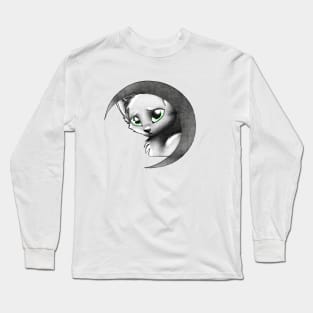 Cat & Moon Long Sleeve T-Shirt